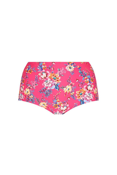 Ghost mannequin hot pink floral high waisted bikini bottom