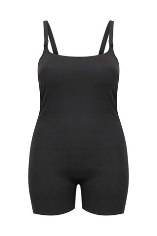 Chlorine Resistant Black Boyleg ONE PIECE