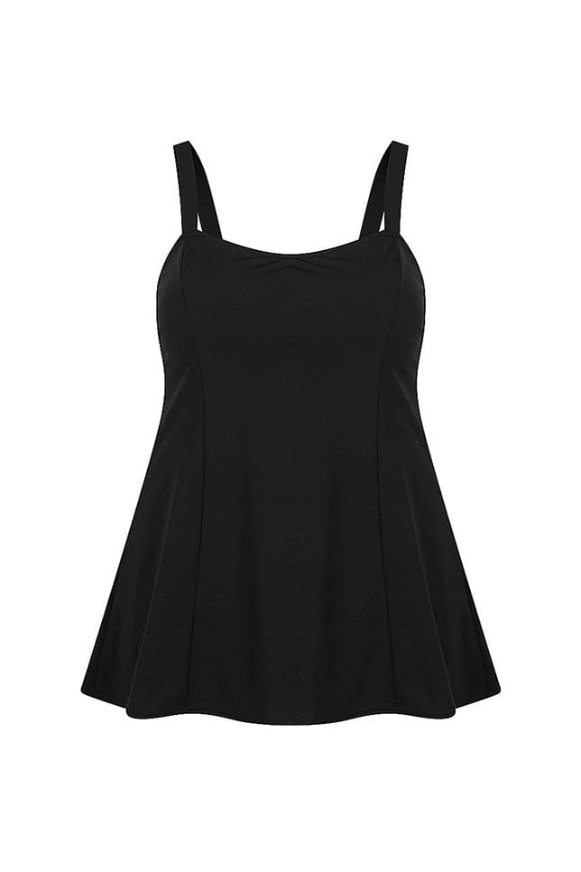 Ghost mannequin black swim dress with no pant