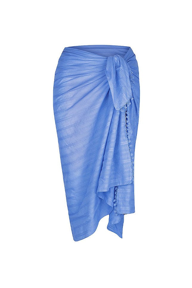 Ghost mannequin blue cotton sarong