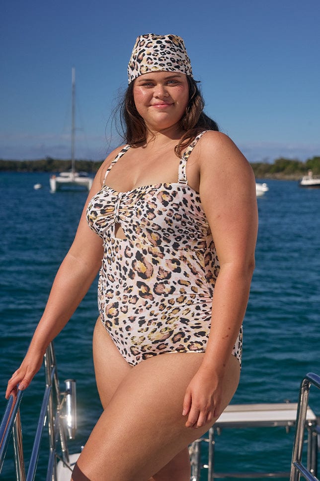 Snow Leopard New Bandeau One Piece