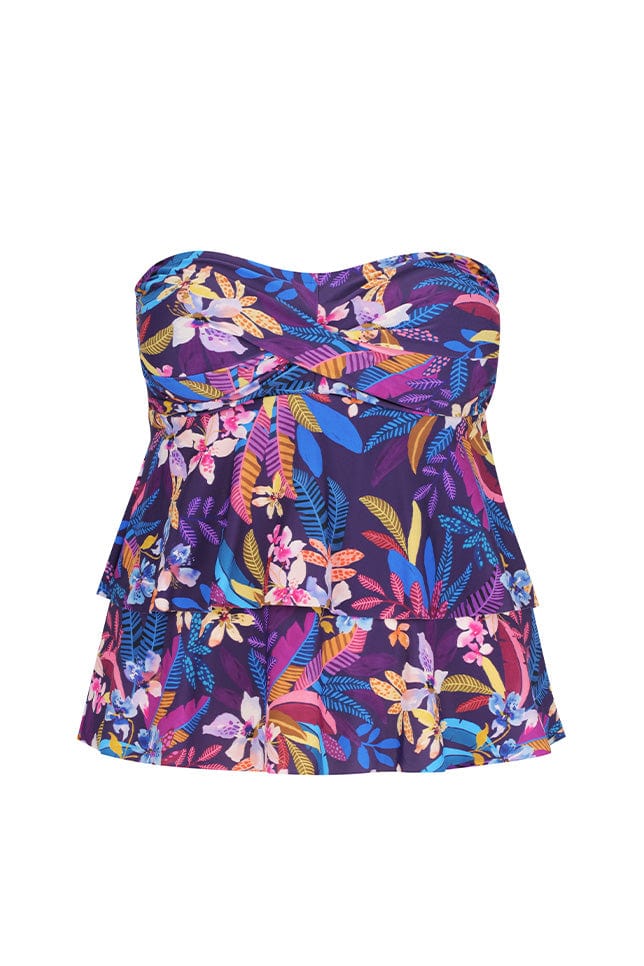 Majorca Bandeau Tiered Tankini Top