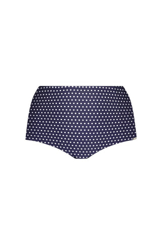 Navy and White Dots High Waisted Pant