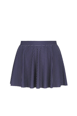 Navy and White Dots Skater Skirt