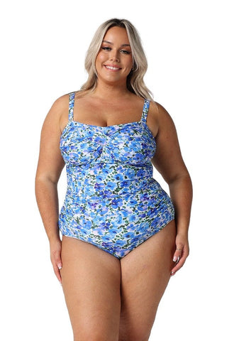 Pansy Twist Front Bandeau One Piece