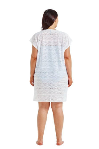 Mesh Beach Cover Up White