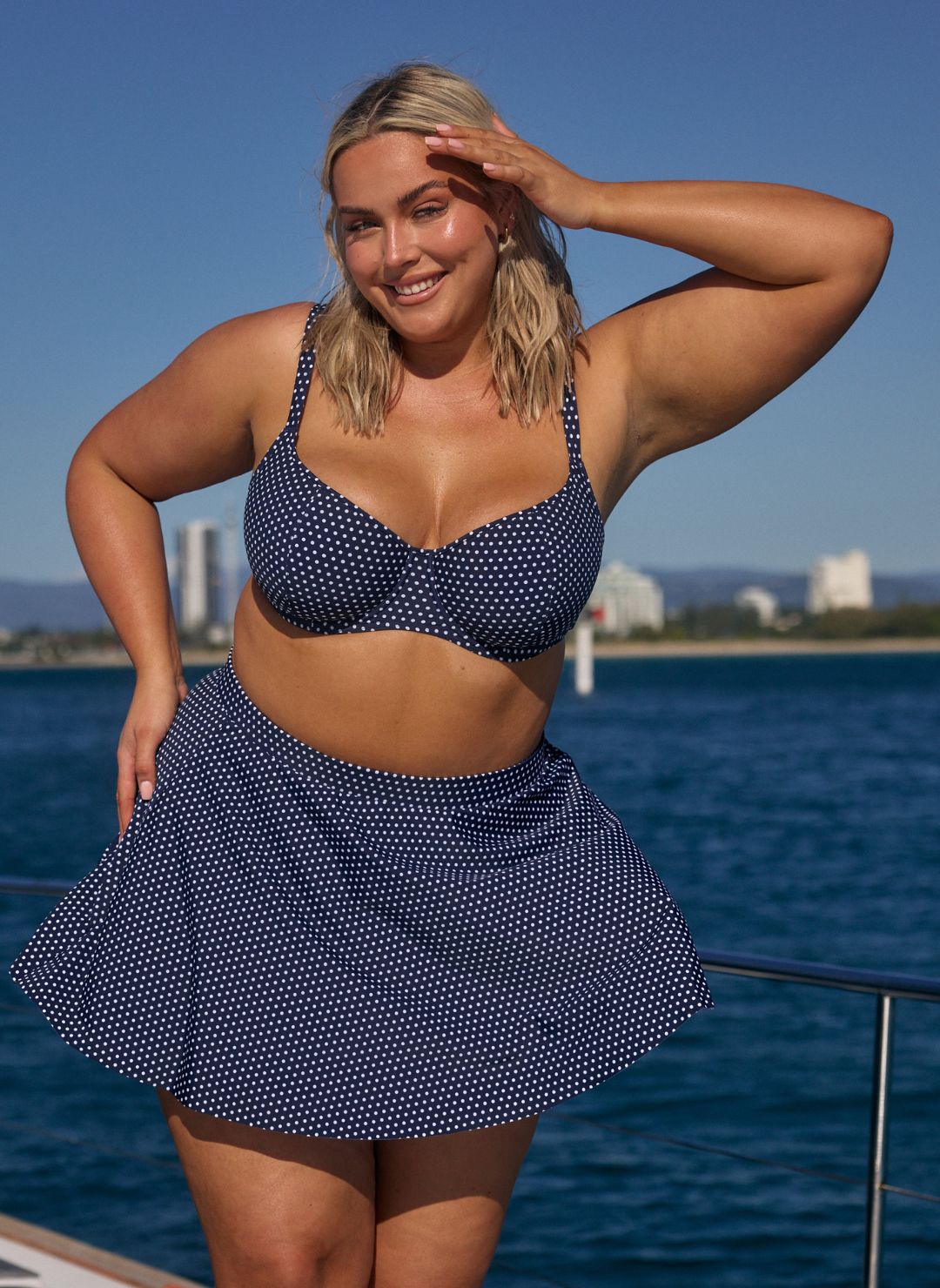 THE CURVY SCOOP | NEW Navy & White Dots Swimwear!