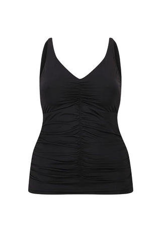 Sunseeker Black Basix F/G Ruched Minimiser Singlet