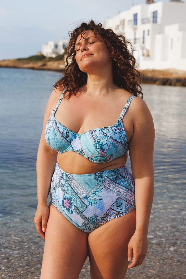 Whitehaven High Waist Bikini Bottoms Curvy Swimwear Australia