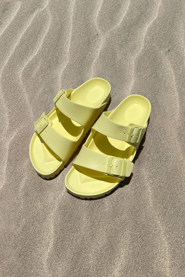 Soft yellow fashion birkenstocks