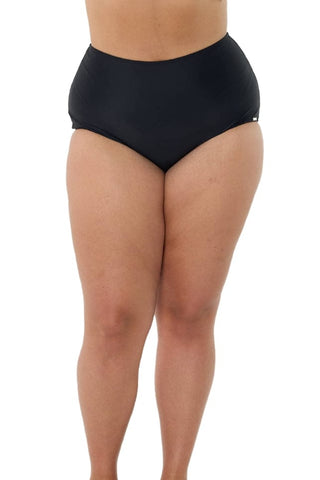 Plain Black High Waist Bikini Bottoms