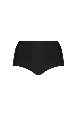 Plain Black High Waist Bikini Bottoms