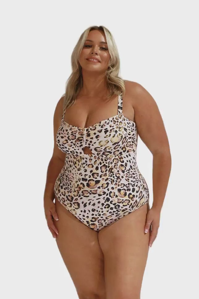 Snow Leopard New Bandeau One Piece