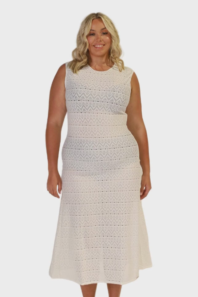 White Maxi Mesh Dress