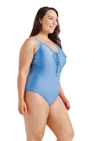 Provence Blue Lace Up One Piece