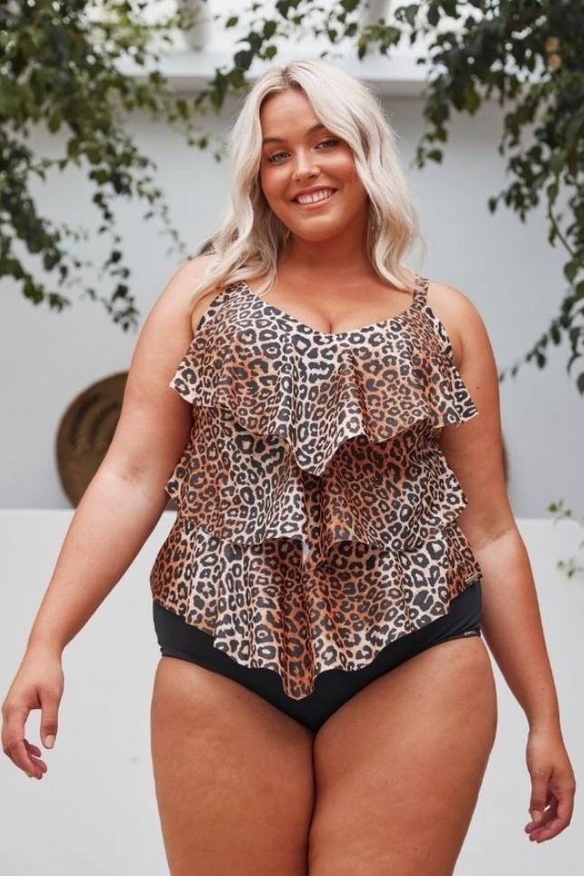 Leopard swimsuit top clearance