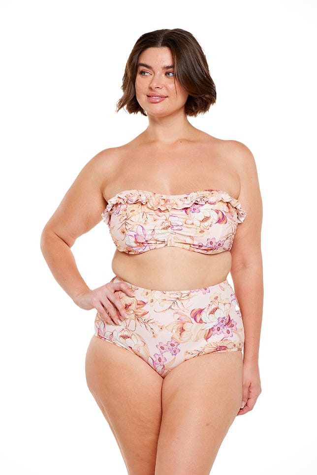 Maldives Underwire Bandeau Bikini Top Curvy Swimwear Australia