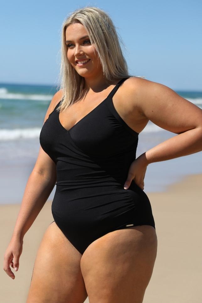 Black crossover swimsuit online